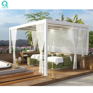 QINGYING louver pergola swim pool outdoor spa hot tub gazebo