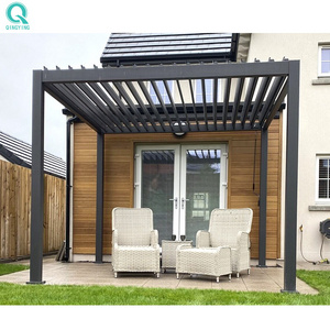 QINGYING chinese garden gazebo pavilion outdoor metal roof hot tub aluminium gazebo