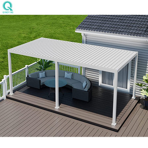 QINGYING motorized louvered roof outdoor aluminum pergola kits