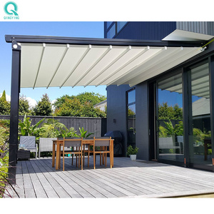 QINGYING outdoor pergolas gazebo with retractable roof canopy