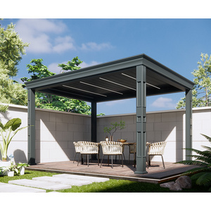 QINGYING outdoor waterproof aluminum louver electric pergola roof