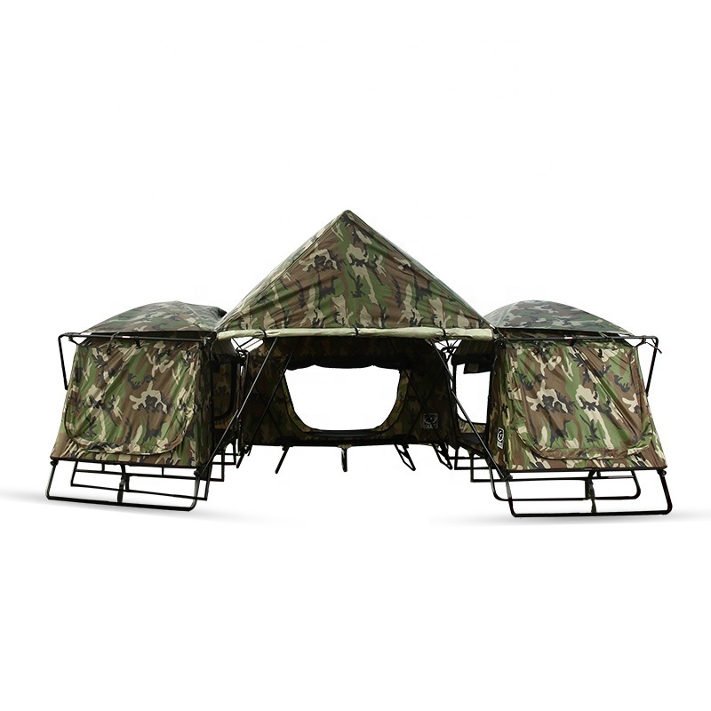 Camping Off Ground Tent 6 Person Cot Tent Waterproof Portable Folding Easy to Set Up for Outdoors Traveling Fishing Hiking