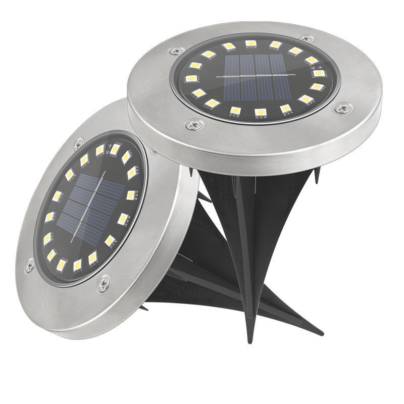 16 led Solar Powered Underground Lights  Plug Lawn Lamp Outdoor IP65 Waterproof Solar Ground Lights for Garden Lawn Pathway