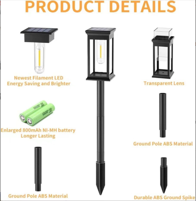 Outdoor garden decoration access waterproof automatic on/off wireless landscape solar pile lawn light