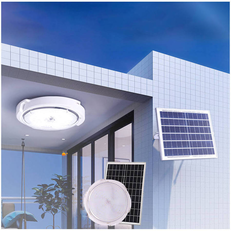 60w 100w 200w Luminous Lamp Waterproof Outdoor Led Round Solar Surface Ceiling Light for Garden Home indoor Lighting