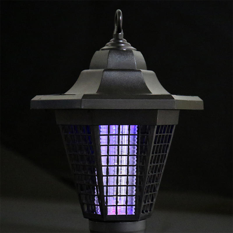 Solar Light Outdoor Camping Multifunctional Anti Insect Bug Zapper LED UV solar mosquito repellant lamp for Garden or Indoor