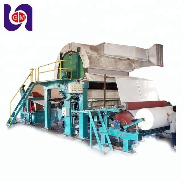 Guangmao 1880mm model small waste paper recycle toilet tissue paper complete production line