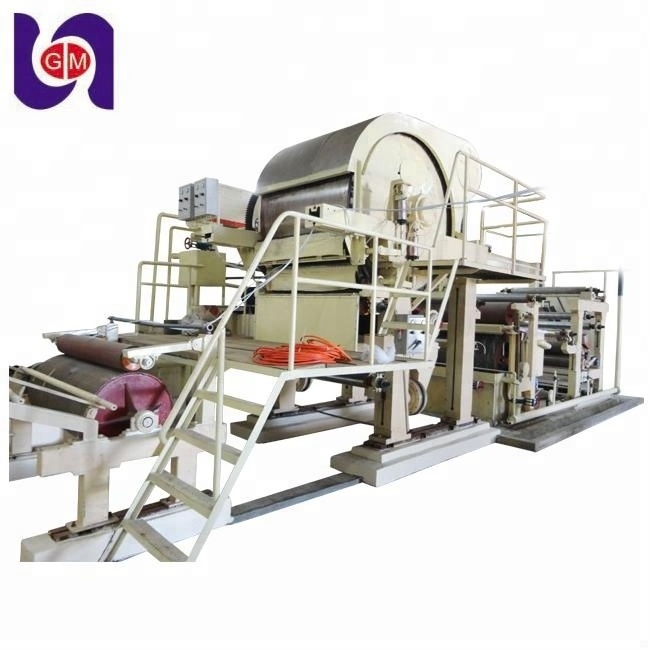 Guangmao 1880mm model small waste paper recycle toilet tissue paper complete production line