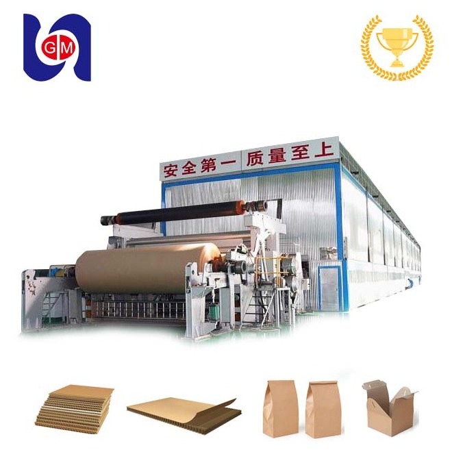 Qinyang guangmao machinery recycling waste paper machine and cardboard to make craft paper rolls