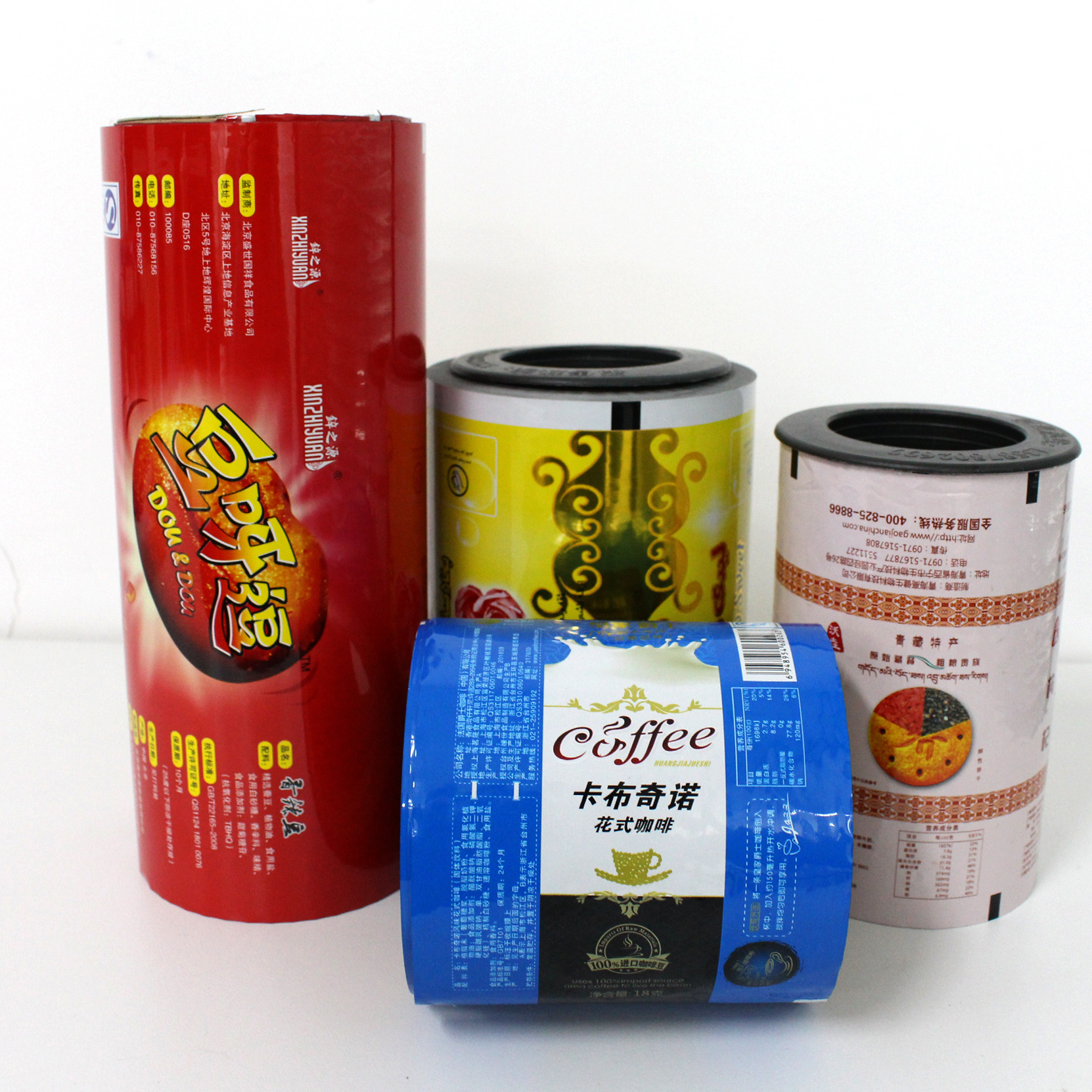 High quality food grade custom plastic aluminium foil film roll PET OPP packaging film roll for snack potato chips cookie