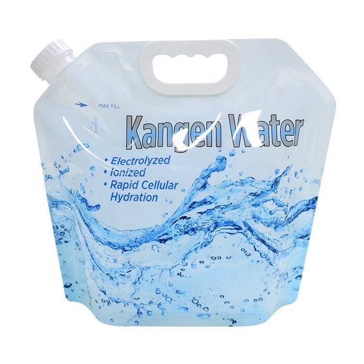 Hot Sale Plastic 5 Liter Foldable Alkaline Kangen Water Bag For Drink