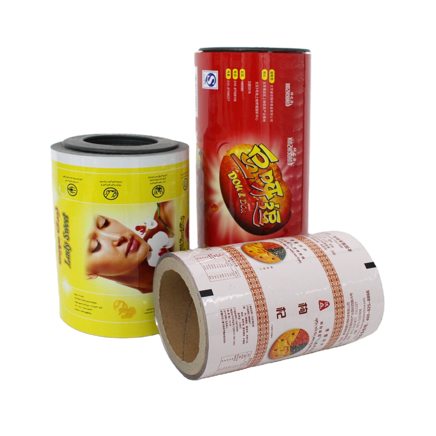 High quality food grade custom plastic aluminium foil film roll PET OPP packaging film roll for snack potato chips cookie