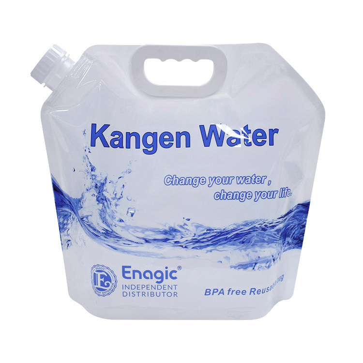 Large Volume 5 Liters BPA FREE Plastic Kangen Mineral Water Liquid Storage Bag