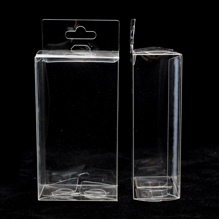 Ready stock Plastic Transparent Folding Gift Boxes PET Rectangle Packing Box for Stationery Beauty Makeup Toy