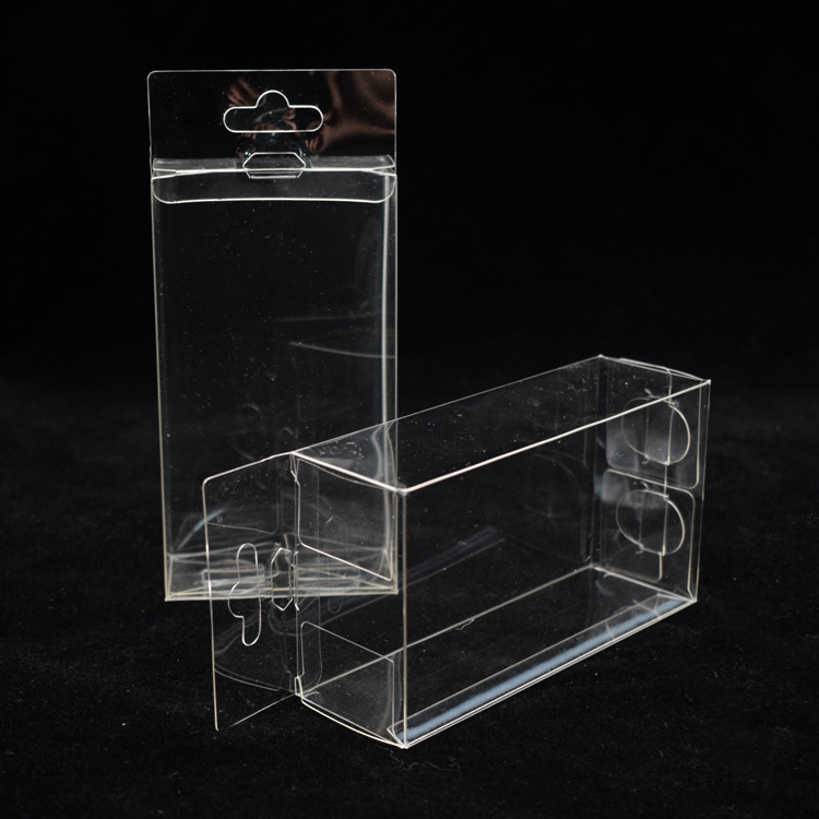 Ready stock Plastic Transparent Folding Gift Boxes PET Rectangle Packing Box for Stationery Beauty Makeup Toy