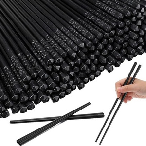 Wholesale Fancy Custom Logo Printed Recycled Black PET Fiberglass Chopsticks for Sushi