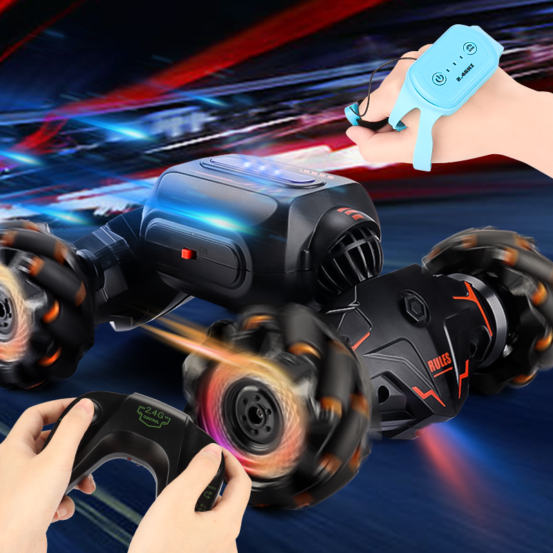 Cool Lights 360 Rotation Hand Gesture Stunt Off Road Snake Twisting Vehicle Rc Drift 4wd Car