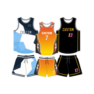 Top quality american basketball sets Breathable Reversible Basketball Jerseys Design Shirt Custom Basketball Uniforms doule side