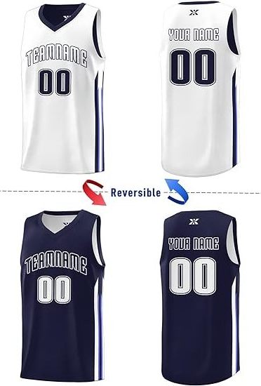 Top quality american basketball sets Breathable Reversible Basketball Jerseys Design Shirt Custom Basketball Uniforms doule side