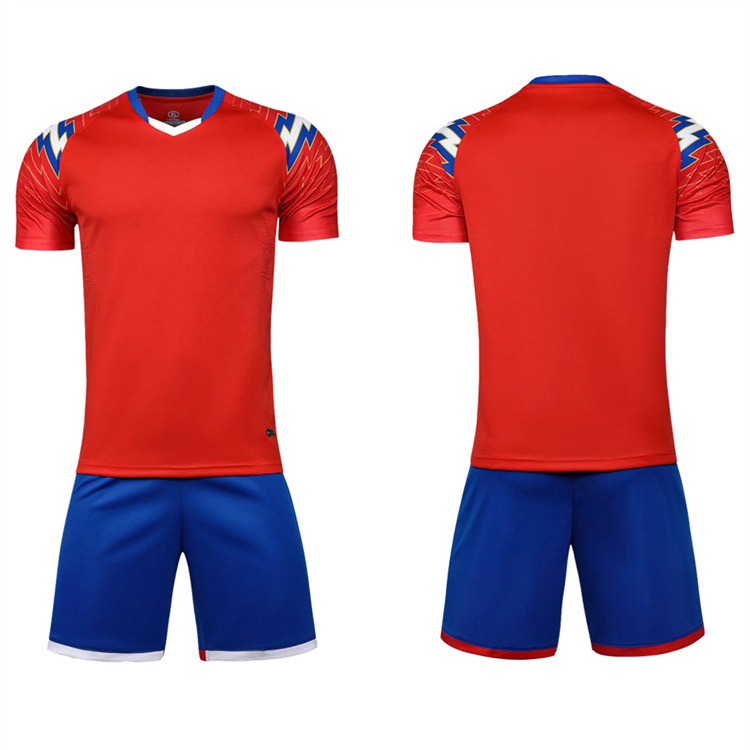 Latest Football Jersey Soccer Jersey Uniform Blue Yellow Designs Custom Soccer Jersey