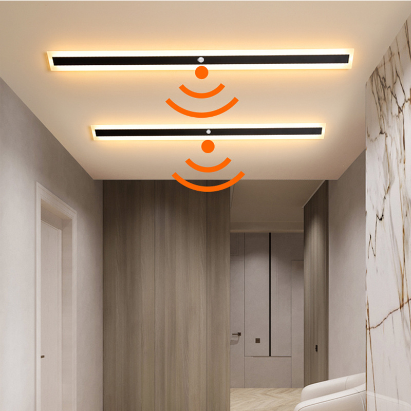 Human body sensor wall lamp entry foyer aisle light modern automatic staircase light Scandinavian creative long strip checkroom