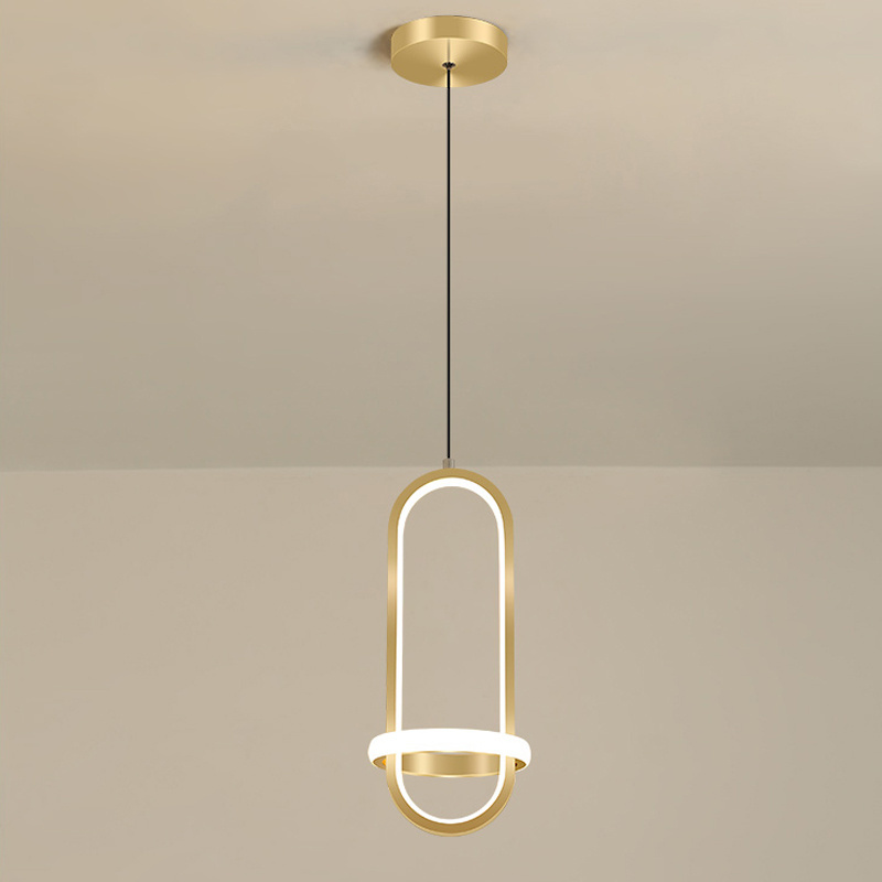 Scandinavian style bedside chandelier simple modern living room back wall lamp corridor aisle adjustable gold small chandelier