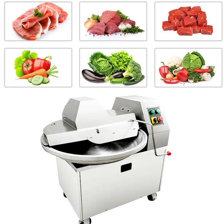 CE Iso Certificated Commercial 40L Bowl Cutter Meat Blades Stainless Steel Bowl Cutter Mixer Meat Bowl Cutter 80L