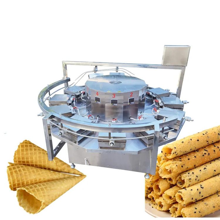 Commercial Egg Rolls Making Machine Automatic Crispy Waffle Roll Snacks Machine Barquillos Making Cooking Machine For Sale