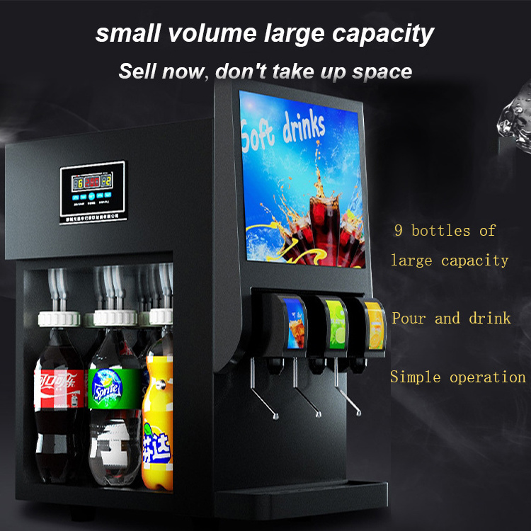 Hot Sales Soda Dispense Drink Machine 9 Bottles Automatic Commercial Freezing Soda Beverage Vending Machine