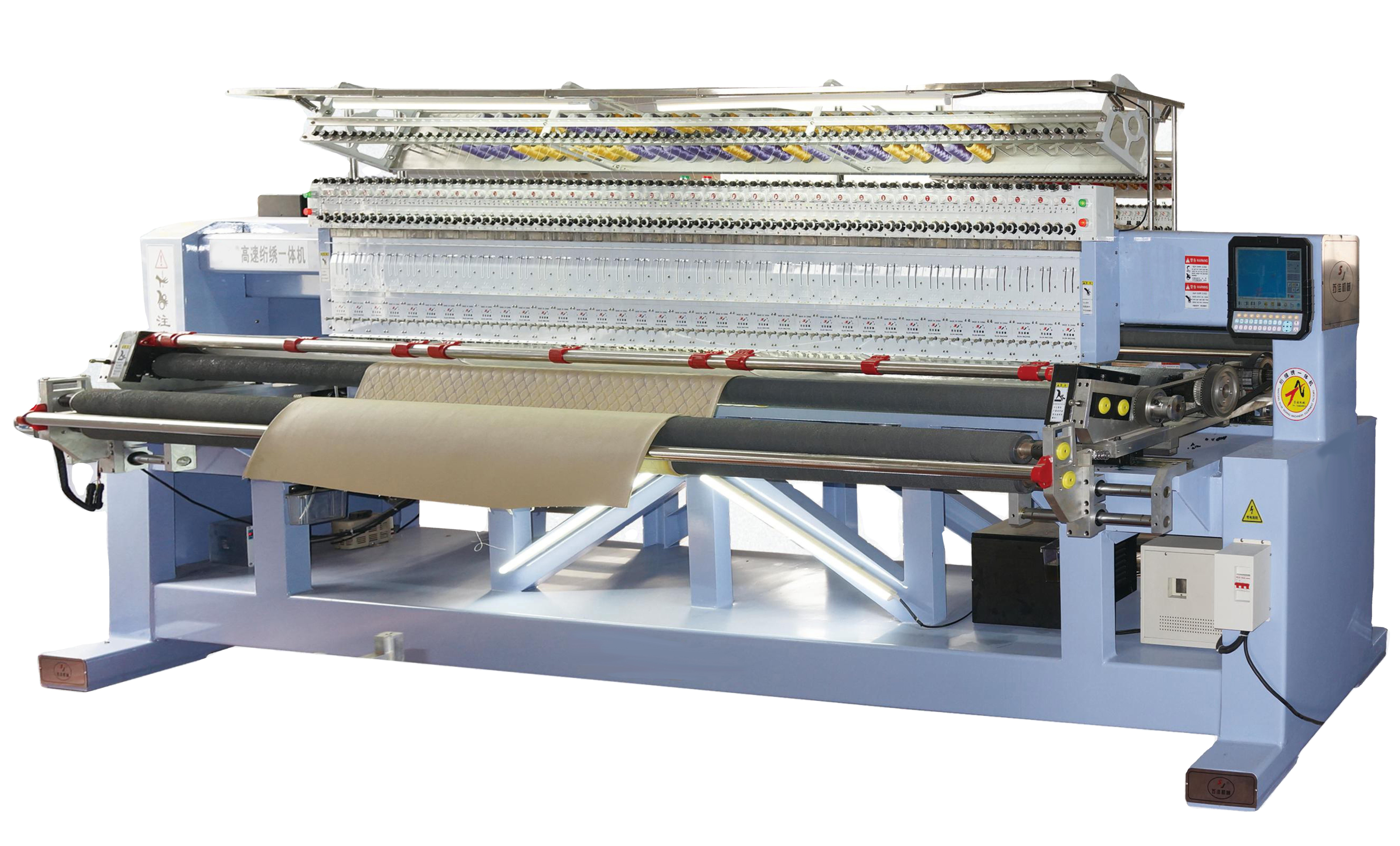 mattress manufacturing machine multi head bedspread PLC control quilting embroidery machine