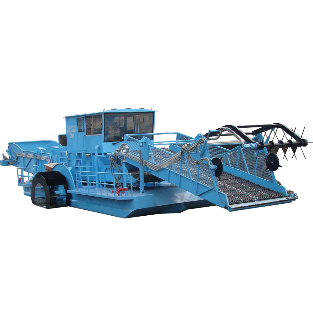 Fully Hydraulic Large-Scale Lake Garbage Cleaning Machine Boat River Aquatic Plants Harvester Machine