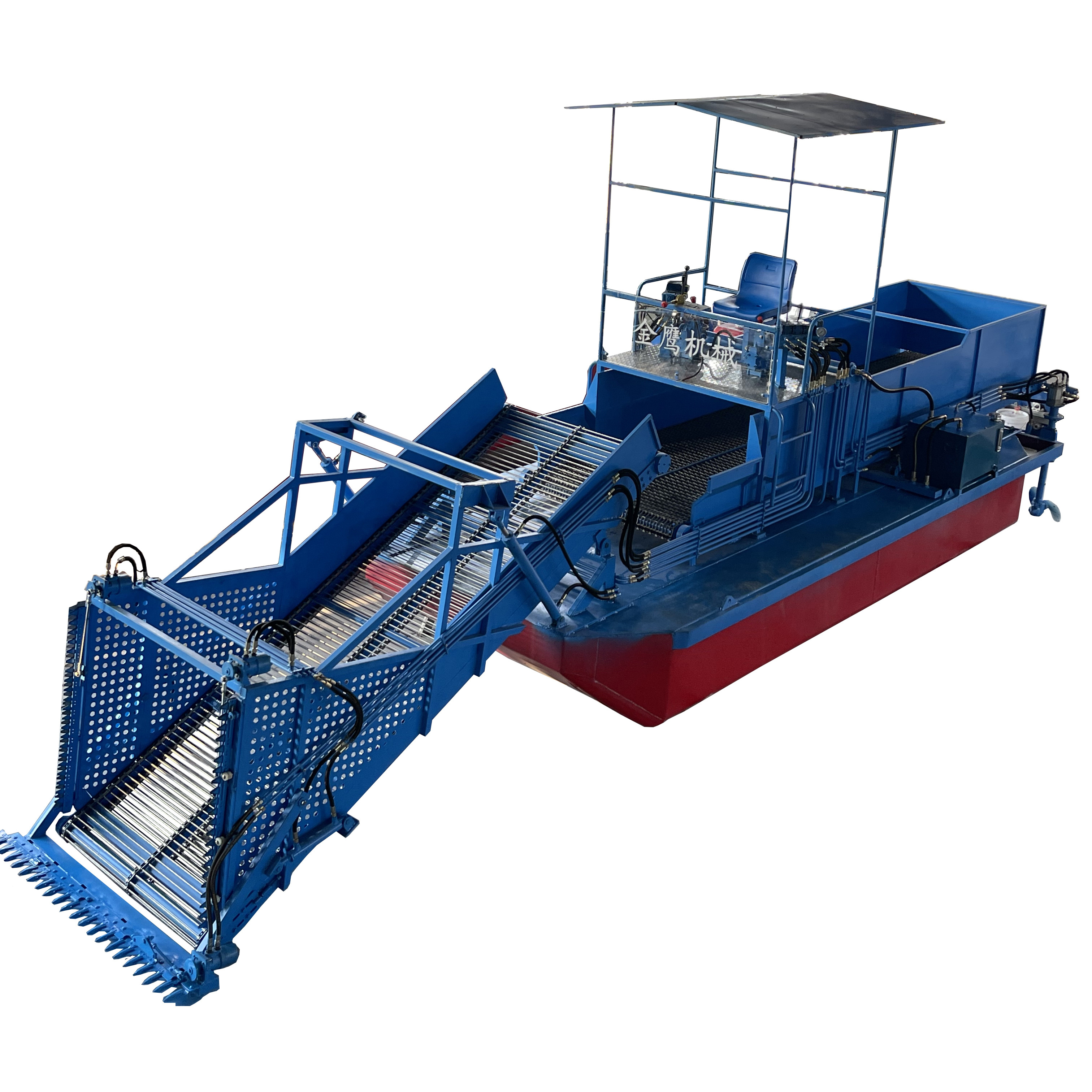 High endurance full hydraulic power Crab Pond river cleaning machine