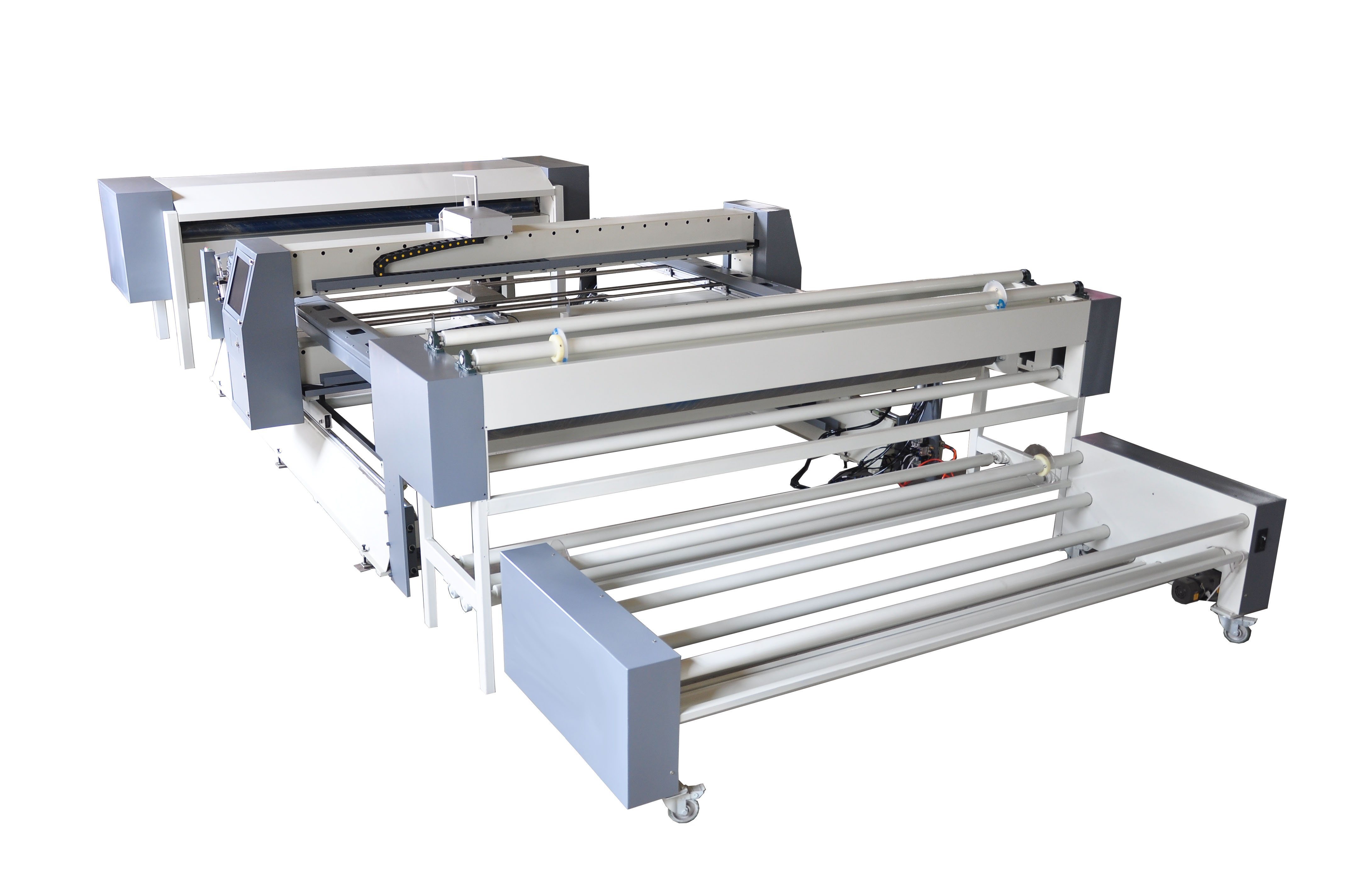 Single/Double Heads Continuous Feeding Mattress Quilting Machine with Cutter