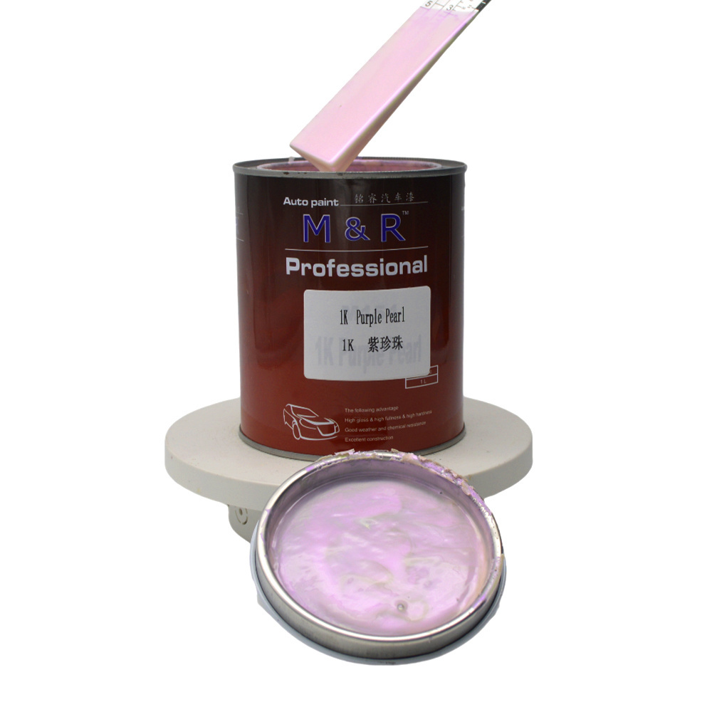 Selling Purple Pearl 1K White Automotive Paint Solvent Car Refinish Paint