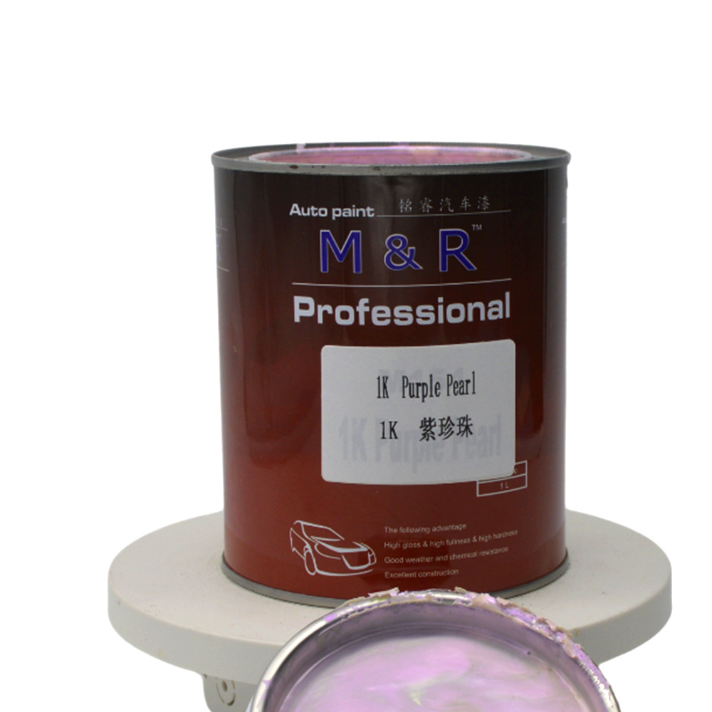 Selling Purple Pearl 1K White Automotive Paint Solvent Car Refinish Paint