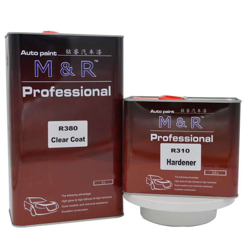 MR R380 High Gloss Spray 2K Auto Car Paint Automotive Fast Dry Clear Coat Varnish For Repair Paint