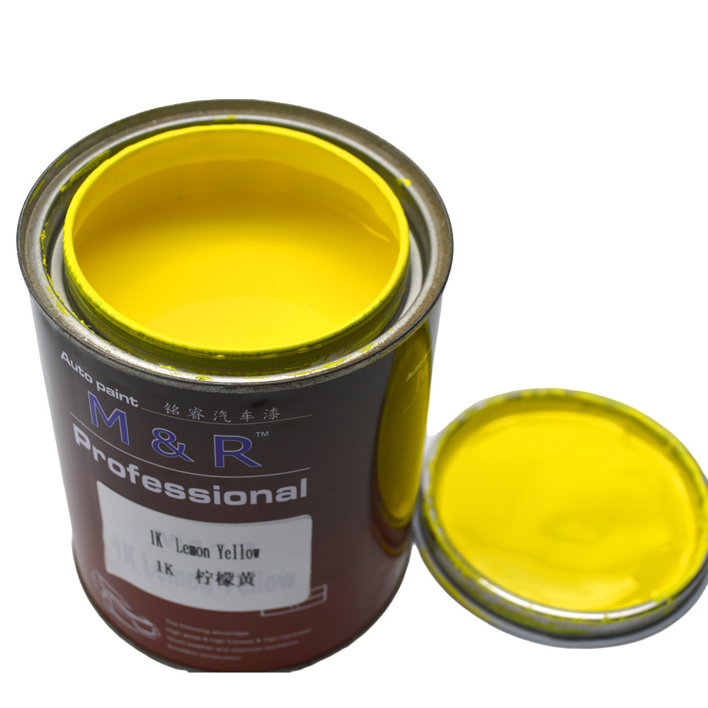 Hot Sale Lemon Yellow 1K Quick Drying Paint High Sun Protection Auto Paint