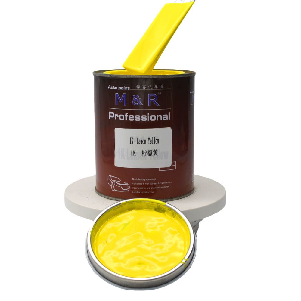 Hot Sale Lemon Yellow 1K Quick Drying Paint High Sun Protection Auto Paint