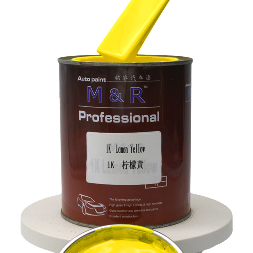 Hot Sale Lemon Yellow 1K Quick Drying Paint High Sun Protection Auto Paint