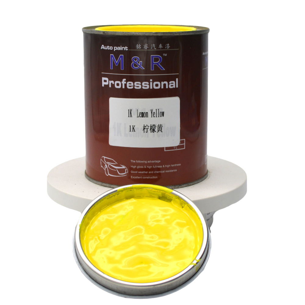 Hot Sale Lemon Yellow 1K Quick Drying Paint High Sun Protection Auto Paint