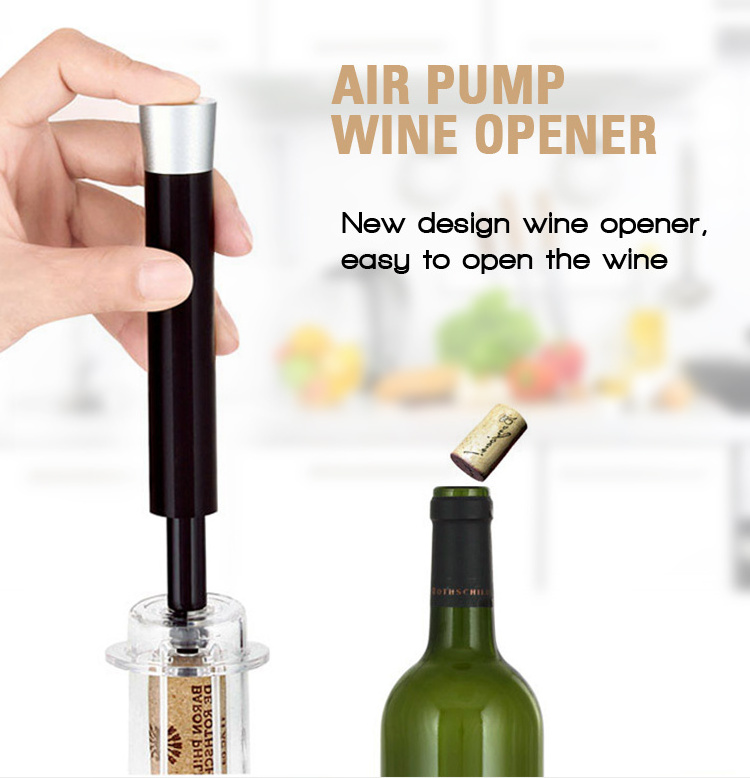 Travel Portable Pocket Restaurant Air Pressure Wine Opener Bottle Corkscrew Metal Air Pump Wine Opener