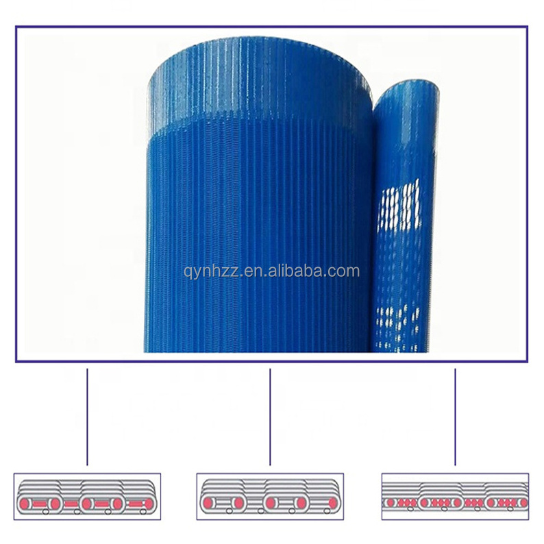 Uniform air permeability meltblown fabric machine 4106 polyester spiral  mesh dryer screen belt