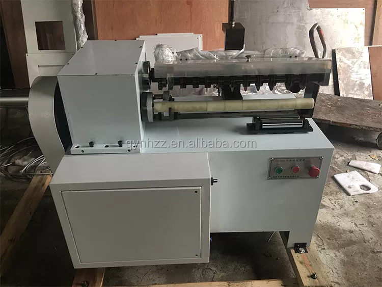 Adjustable cutter length automatic unloading small paper tube cutting machine for short paper pipe