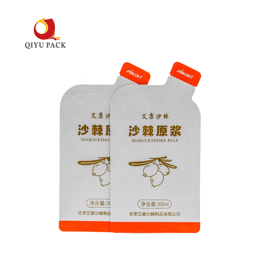 Heat Seal Bottle Shape Sachet Packaging Drinks Bags Cosmetics Sample Sachets Foil Special Shape Pouches