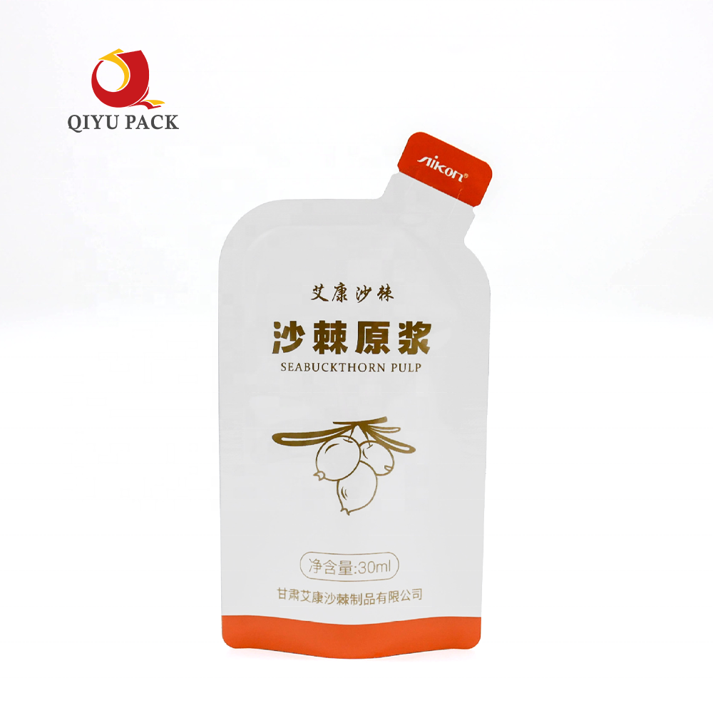 Heat Seal Bottle Shape Sachet Packaging Drinks Bags Cosmetics Sample Sachets Foil Special Shape Pouches