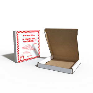 Custom Cardboard Pink White Plain Mini Pizza Paper Boxes