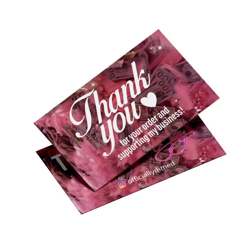 Customized Colorful Paper Business Thank You Cards High Quality Custom paper Cards Thank You Card