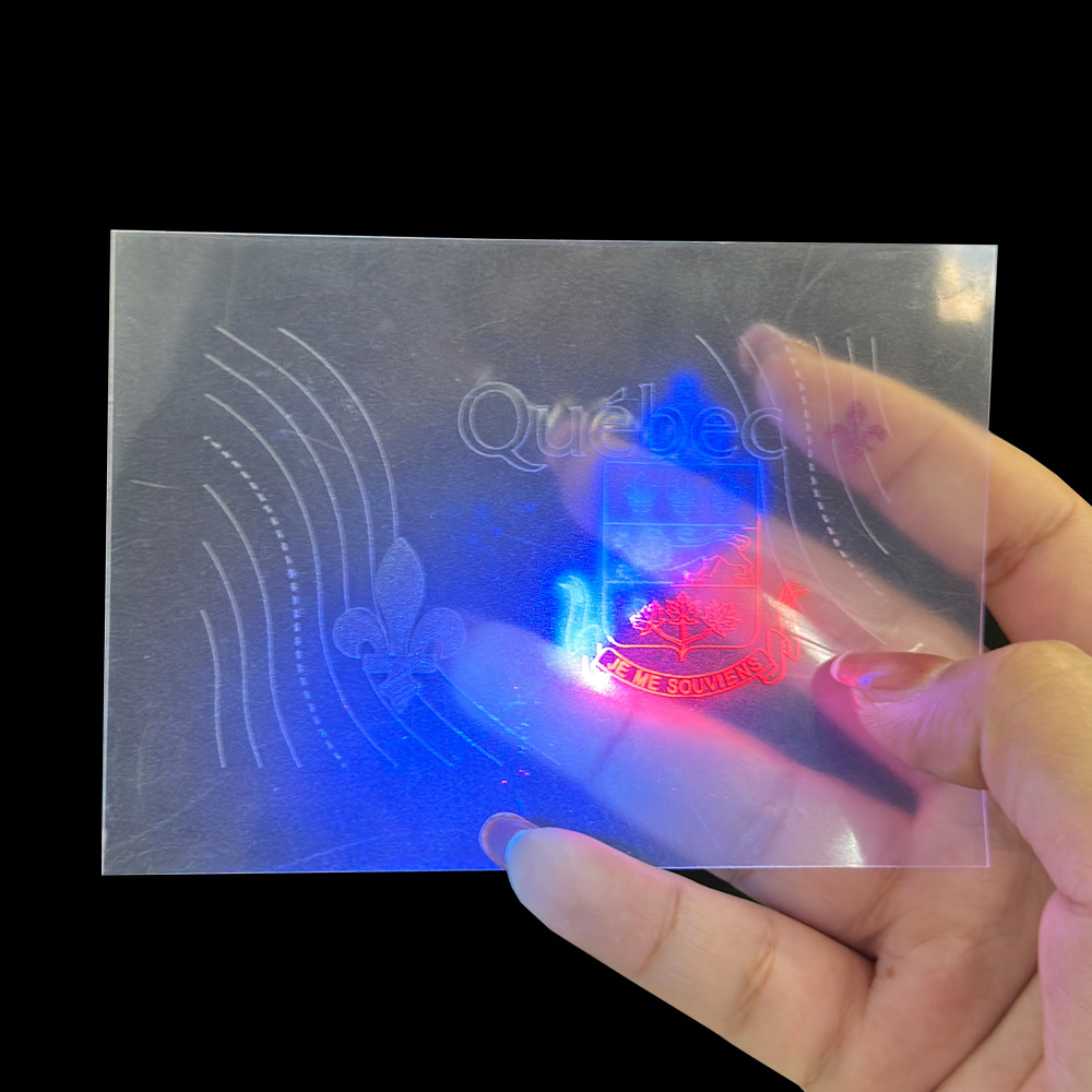 Custom Printing Tamper Proof ID Hologram Overlay Mli Cli Overlay Holographic Business Lenticular Card Label Stickers