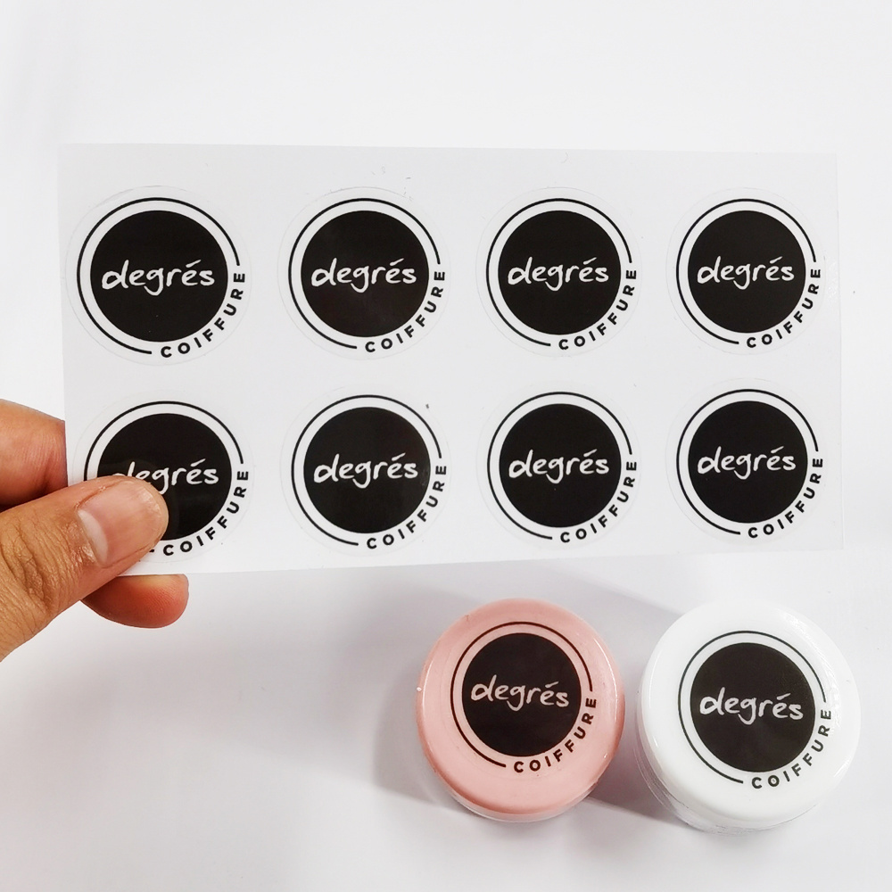 Custom Waterproof Transparency Labels Colored Small Transparent Label Die Cut Vinyl Sticker Roll For Beauty