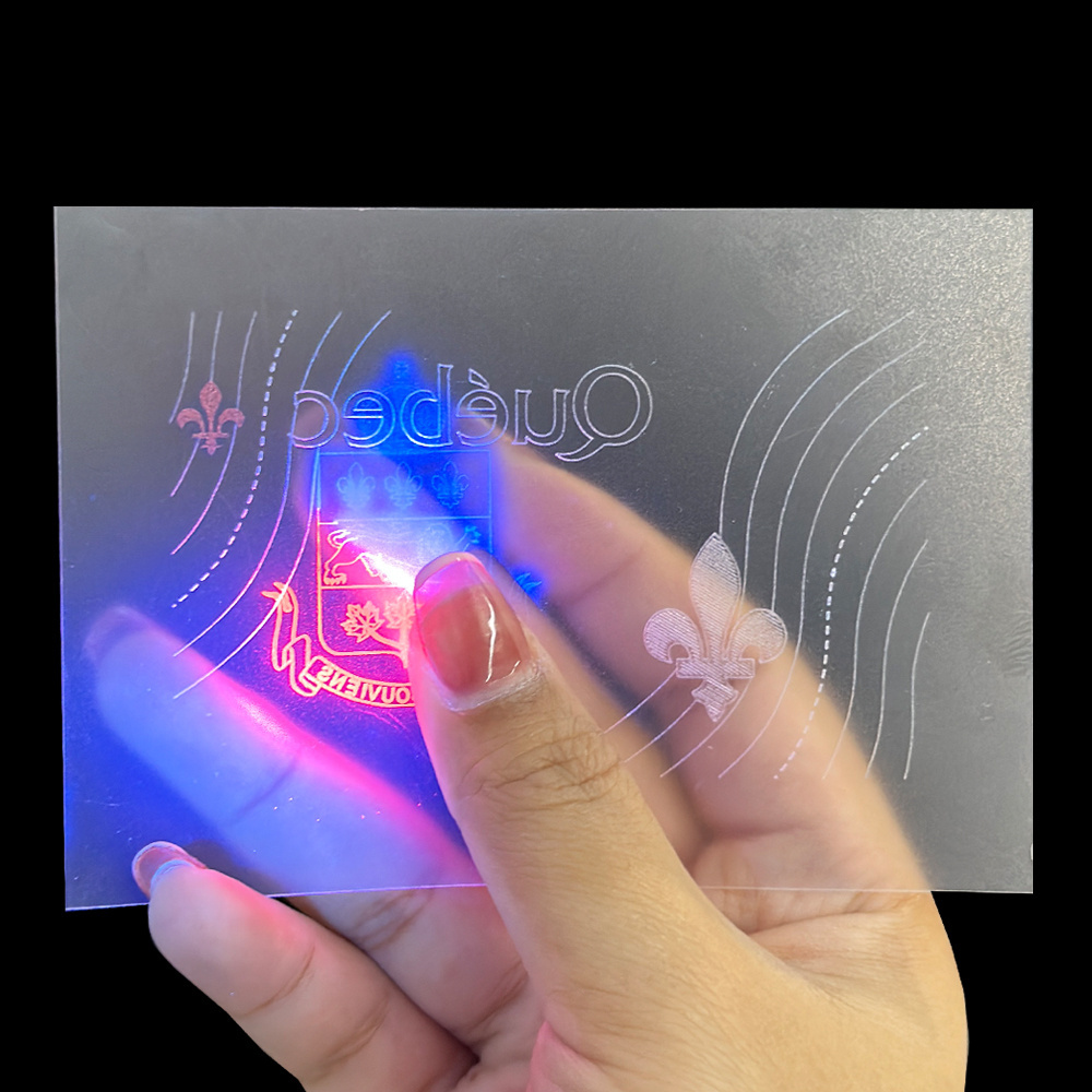 Custom Printing Tamper Proof ID Hologram Overlay Mli Cli Overlay Holographic Business Lenticular Card Label Stickers